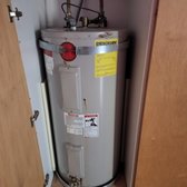 Replacing an electric water heater... The old one was clogged with scale and practically rotted.