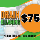 Efficient and reliable drain cleaning services whether its your kitchen sink or your in need of a sewer drain cleaning our plumbers got it!