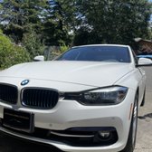 BMW 330e in white