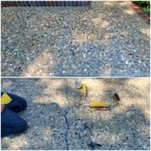Aggregate Stone Crack Repair - Before & After pic