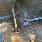 City main, and two sewer line connections.  