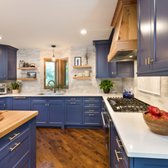 Blue and Gold kitchen Remodel