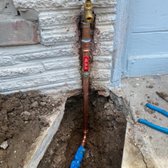 Main Water line from the Meter to the house