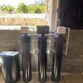 Point-of-entry whole house filtration system. Acid-neutralizer, Iron/Manganese removal and Water softener. 