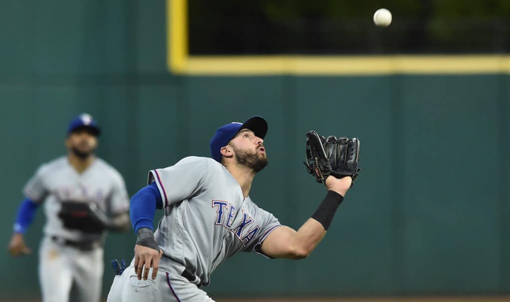 With Beltré back on the DL, Joey Gallo still isn't playing third base. Here's why: