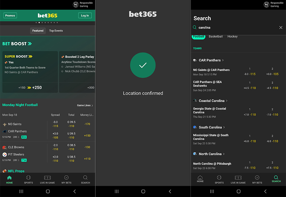 bet365 app screenshot