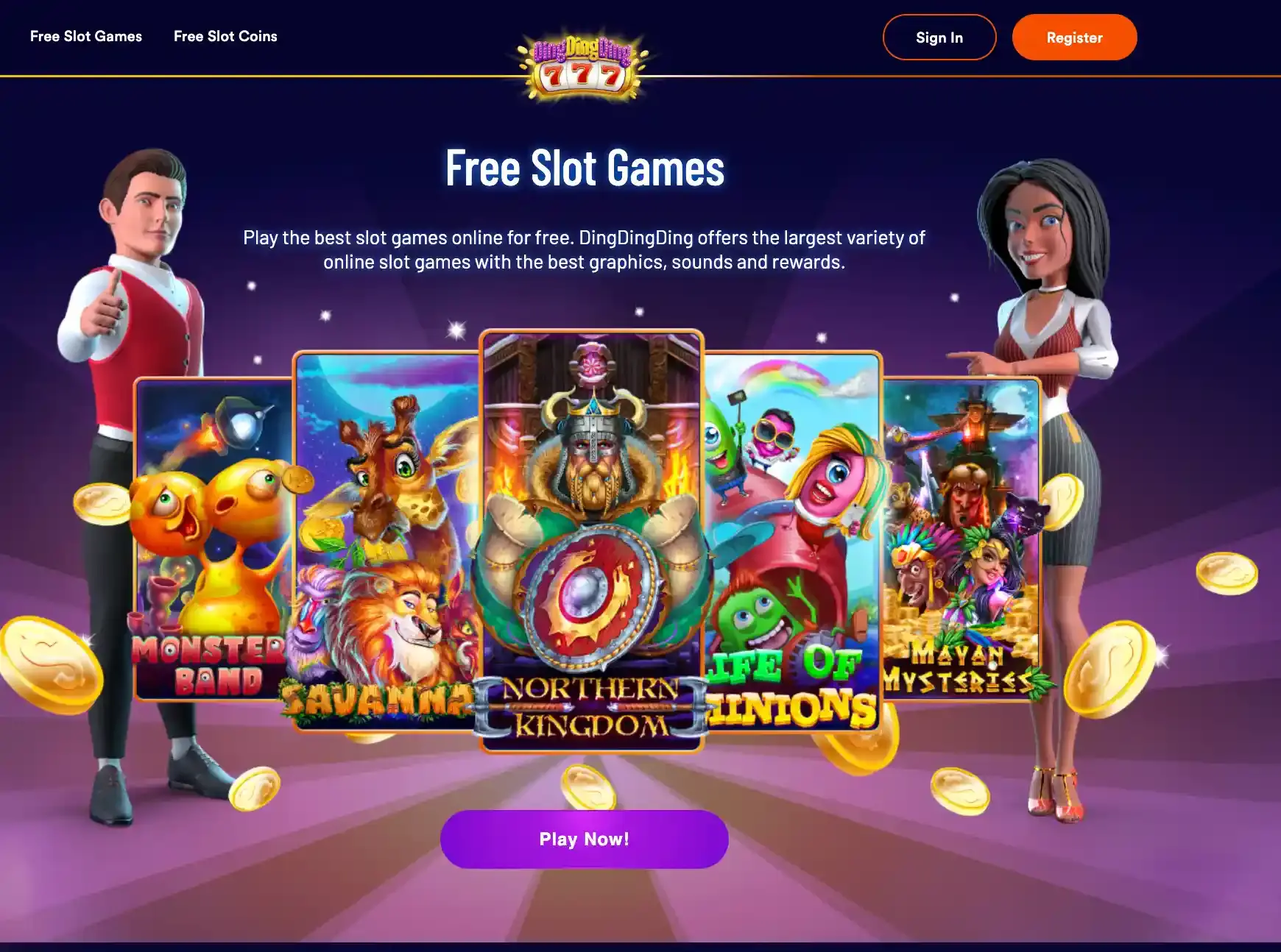 Ding Ding Ding Sweepstakes Casino on desktop