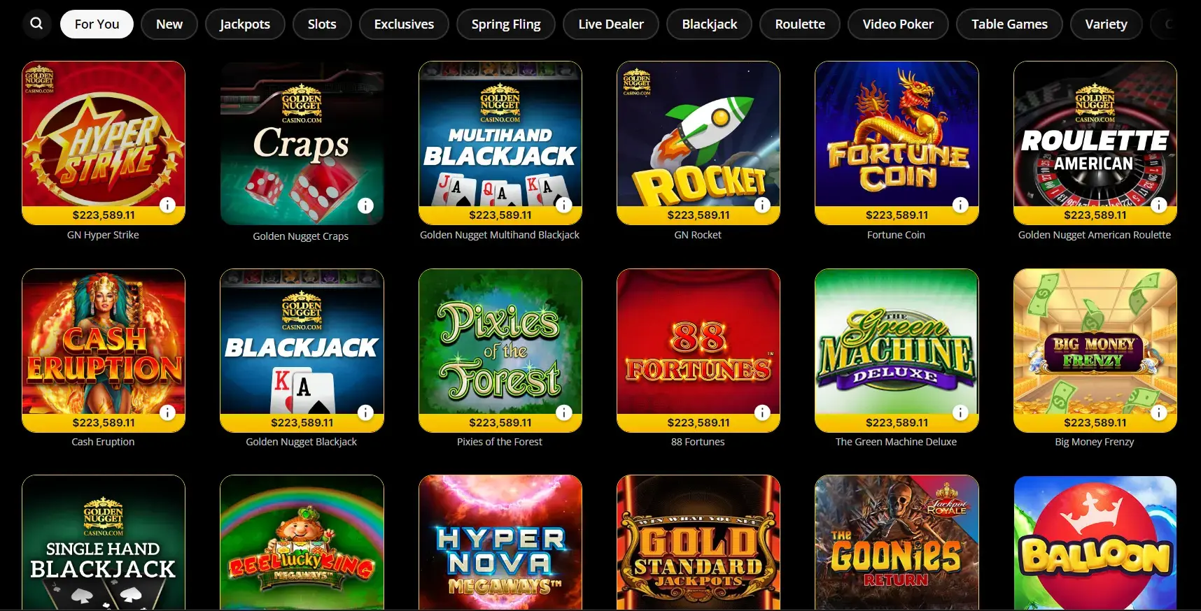 golden nugget online casino