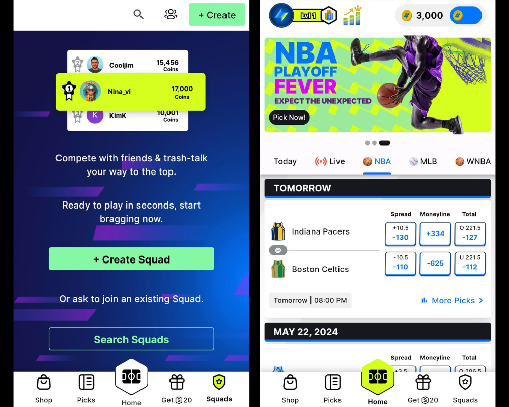 thrillzz social sportsbook app screenshots