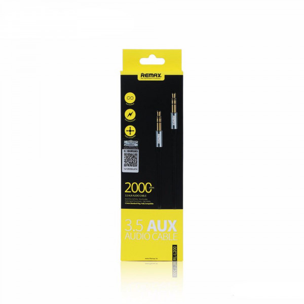 Remax, Audio Cable 3.5mm Aux L200, Black