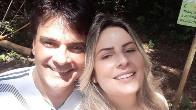 Guilherme de Pádua com a mulher, Juliana Lacerda