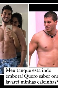 Maira Cardi fez um post falando da mudança do corpo de Arthur Aguiar no 'BBB 22'