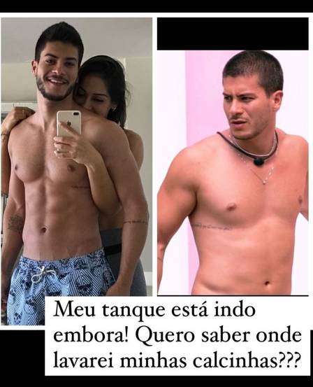 Maira Cardi fez um post falando da mudança do corpo de Arthur Aguiar no 'BBB 22'