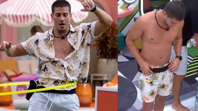 Arthur Aguiar logo depois da estreia do 'BBB 22' e no fim de abril, perto da final