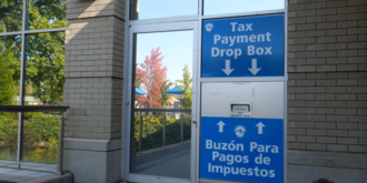 Image of the tax payment drop box