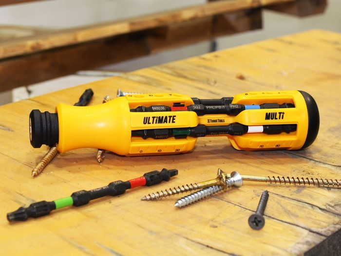 Screwdriver with multiple attachments
