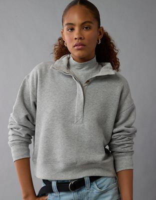 AE Classic Henley Fleece Sweatshirt