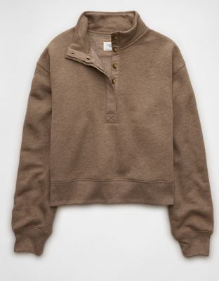 AE Classic Henley Fleece Sweatshirt