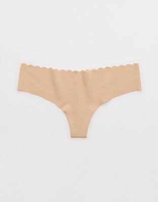 SMOOTHEZ No Show Scallop Thong Underwear