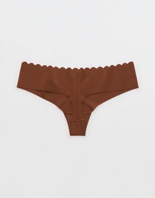 SMOOTHEZ No Show Scallop Thong Underwear