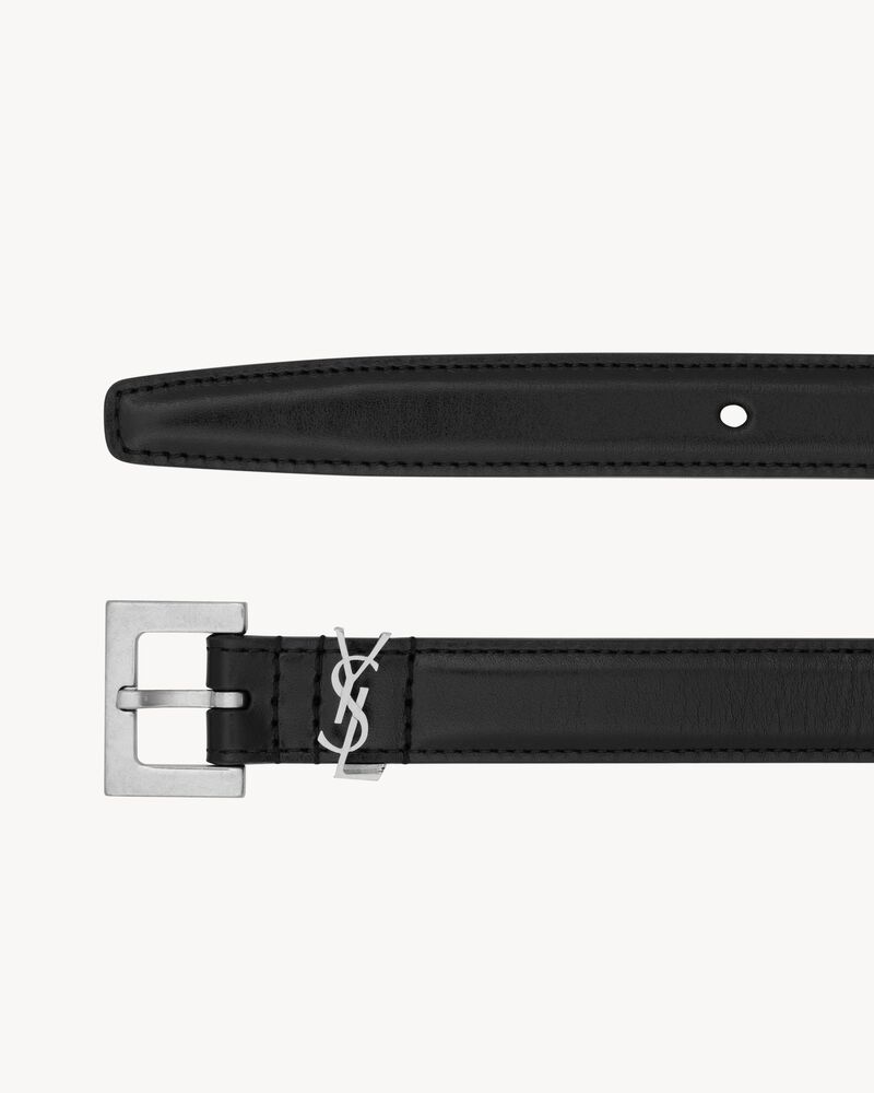 CASSANDRE thin belt in smooth leather