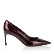 Essence 70 bordeaux glittery patent pump