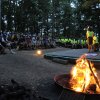 Scouts performing funny campfire skits