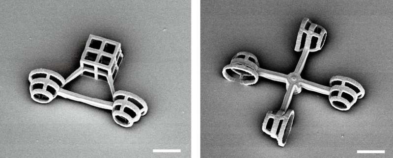 Micromachines steered by microorganisms: Microscopic vehicles propelled by swimming green algae could assist biological and environmental research