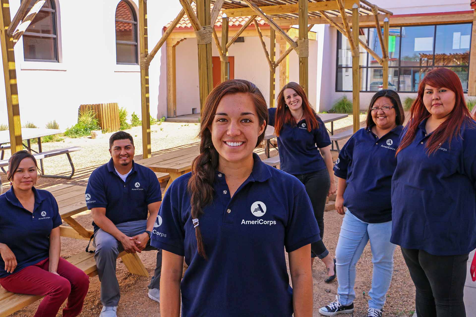 A group of young volunteers.