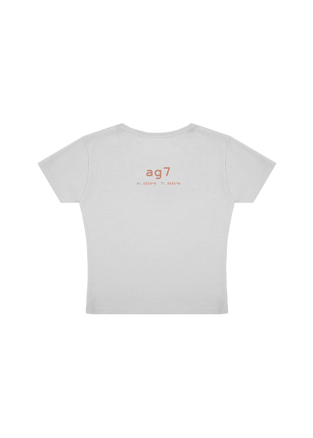 ag7 cropped white t-shirt back