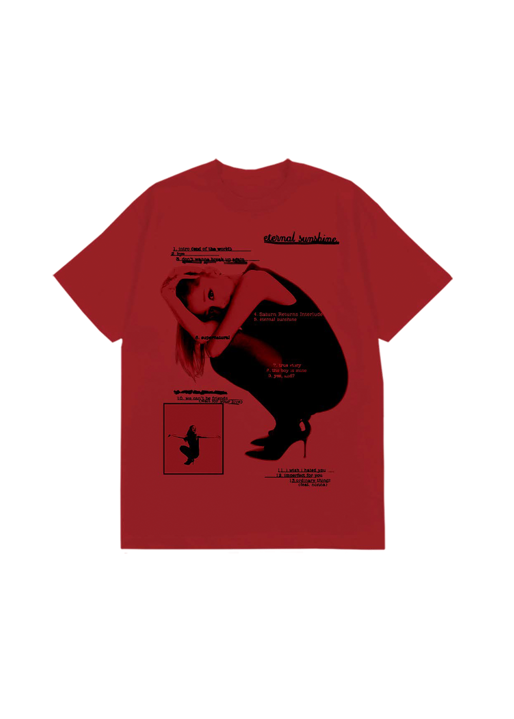 eternal sunshine tracklist red t-shirt