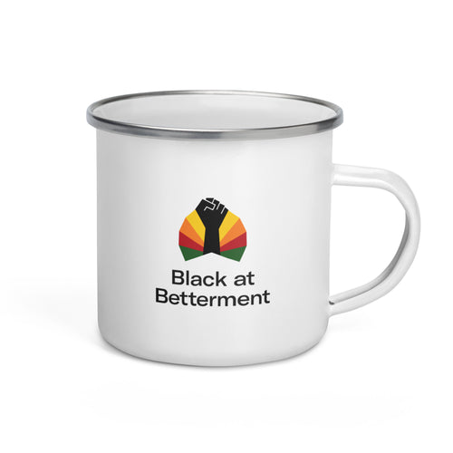 Black at Betterment Enamel Mug