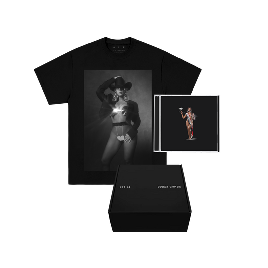 COWBOY CARTER LIMITED EDITION COVER CD BOXSET (BLACK TEE)