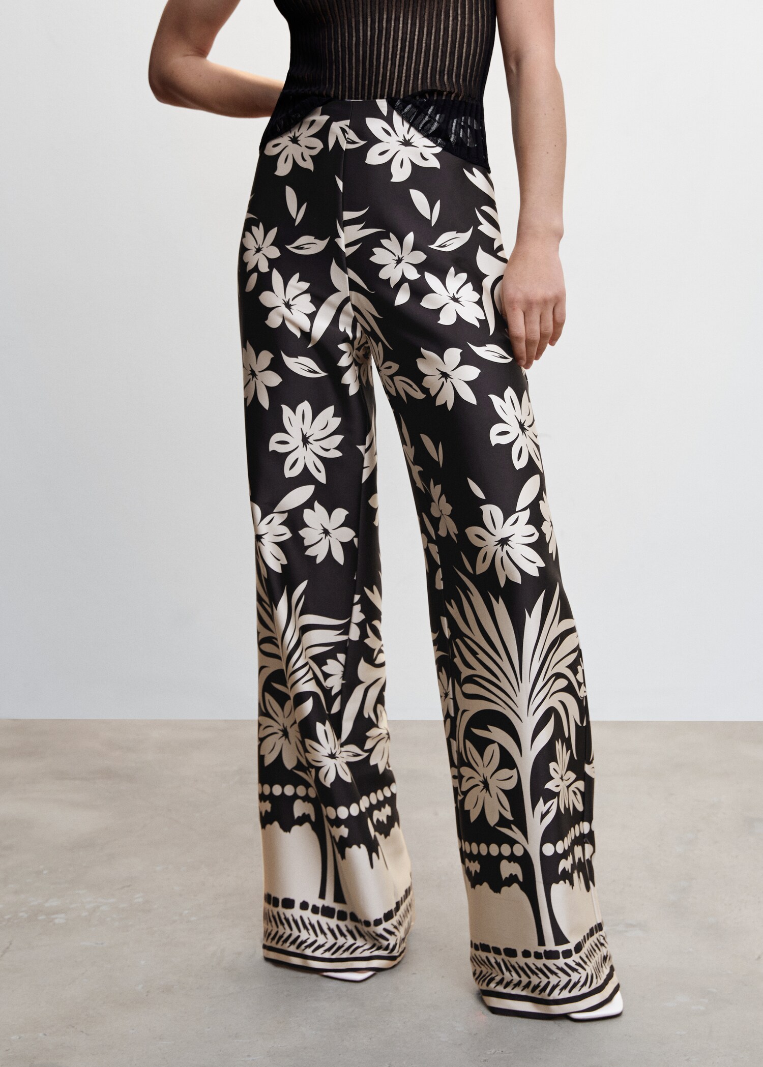 Floral palazzo pants - Medium plane