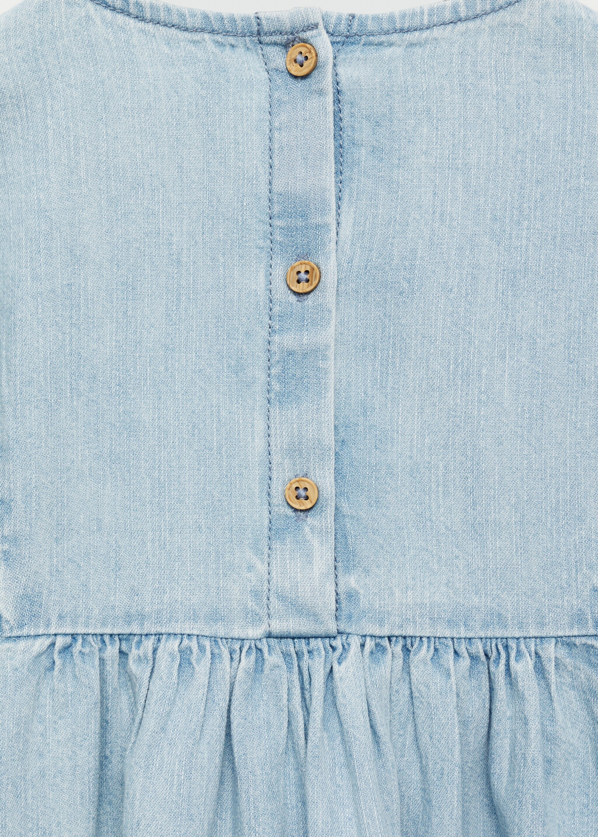 Flower embroidered denim dress - Details of the article 8