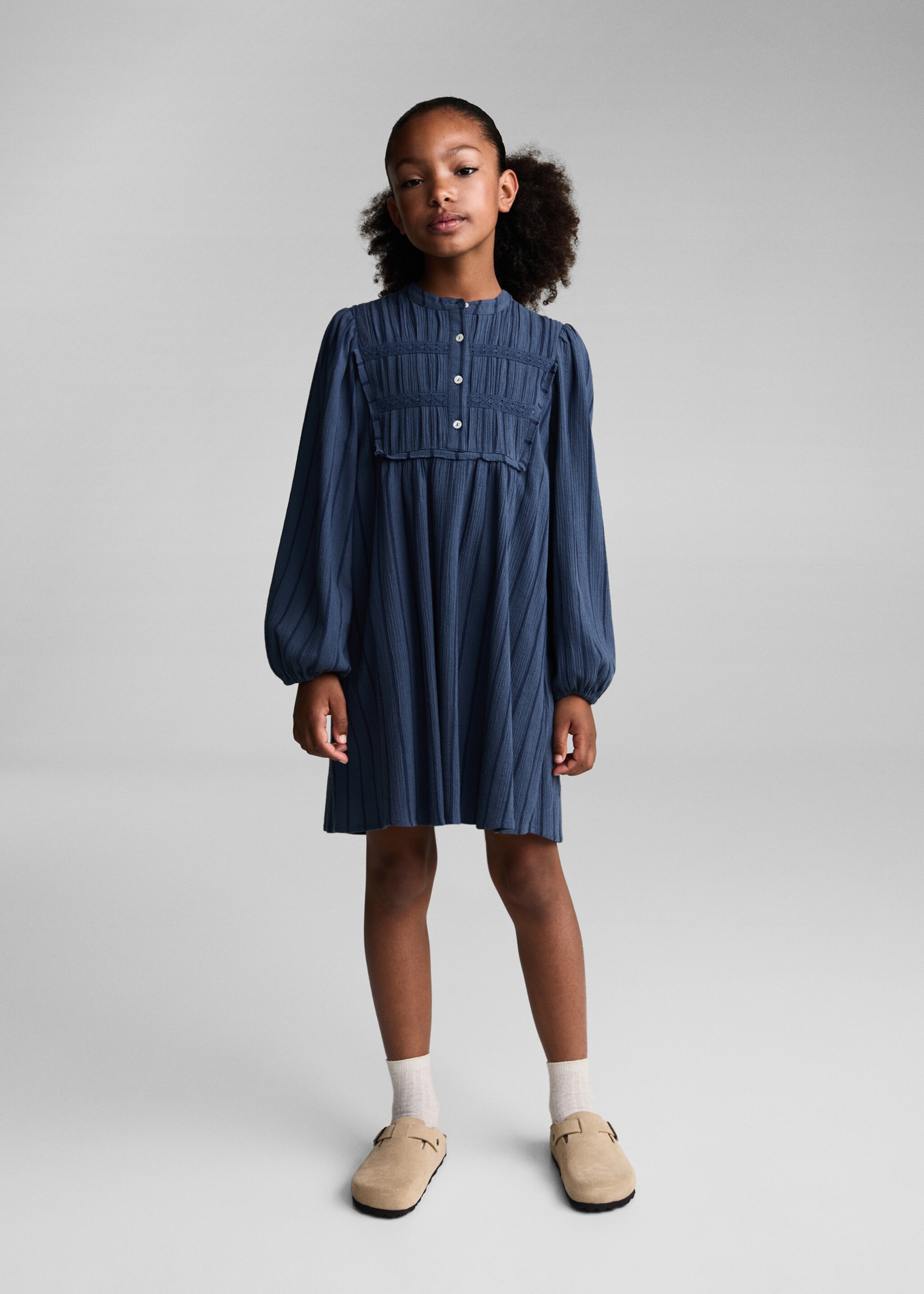 Puffed sleeves cotton dress - General plane