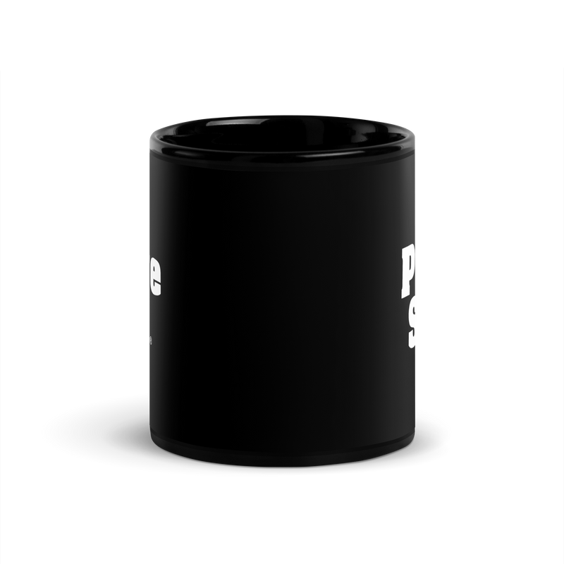 Page Six Black Glossy Mug