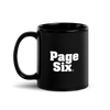 Page Six Black Glossy Mug