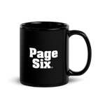 Page Six Black Glossy Mug