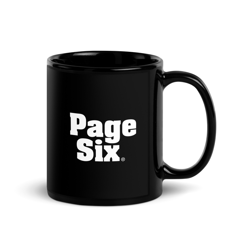 Page Six Black Glossy Mug