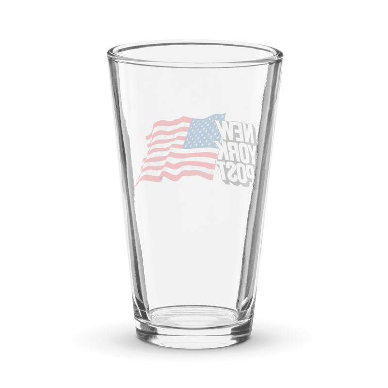 New York Post Flag pint glass