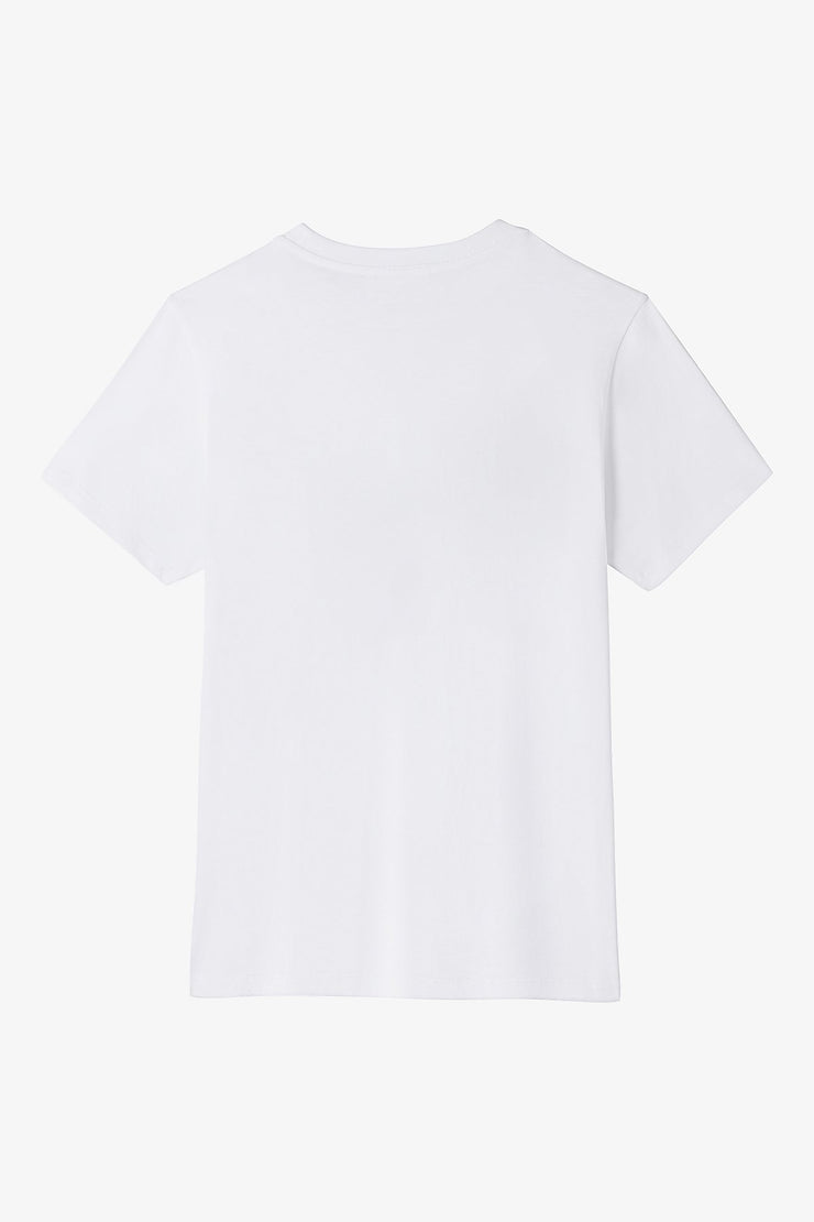 T-Shirt VOGUE bianca con logo stampato tono su tono