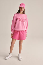 Pantaloncini VOGUE Spring rosa con logo ricamato colorato