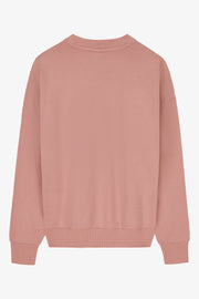 Rückansicht: VOGUE Sweatshirt Ash Rose mit bunter Logo-Stickerei ohne Rückdetail