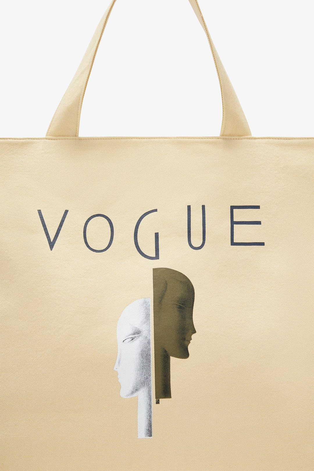 Borsa VOGUE Icons vaniglia con stampa della copertina sul fronte