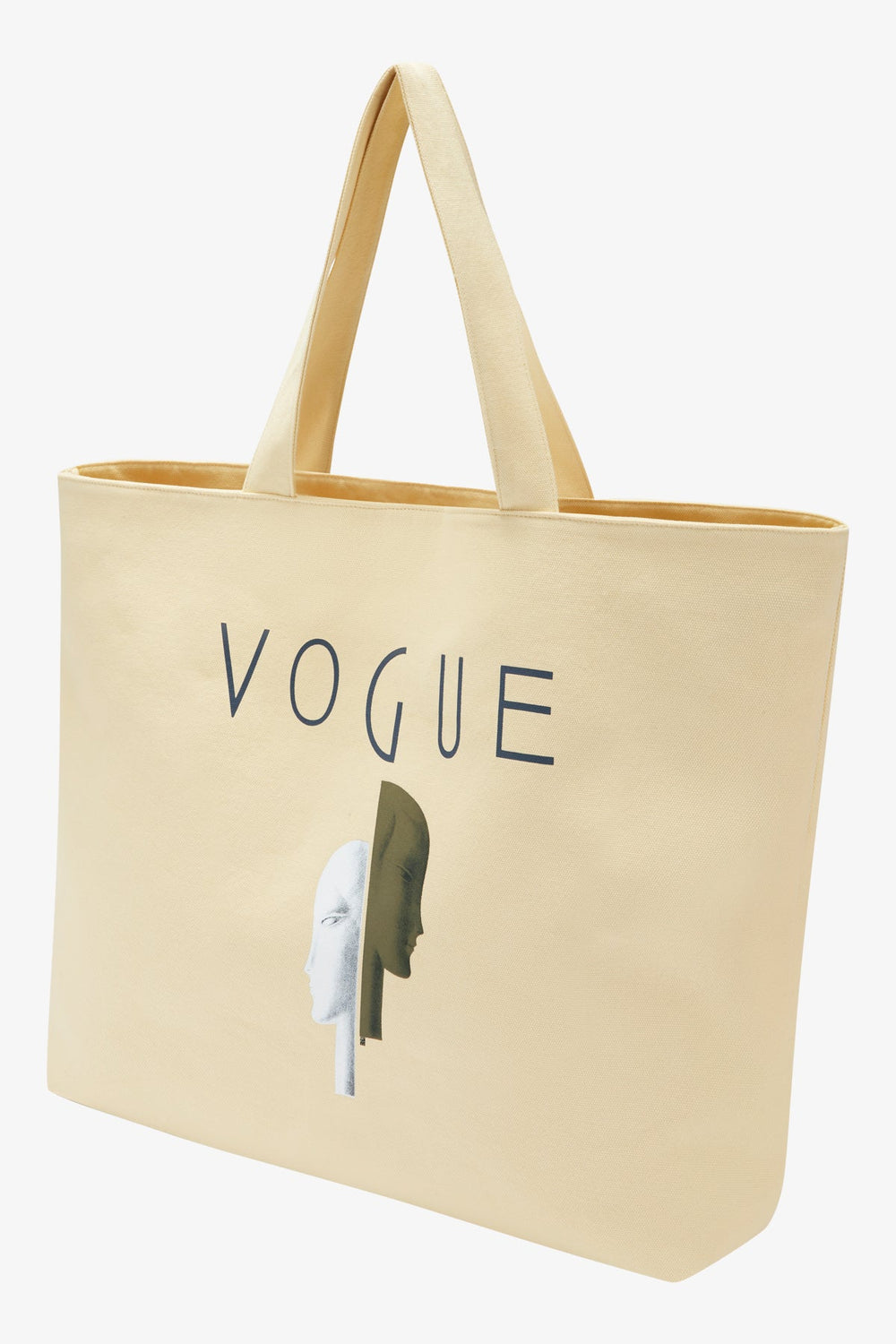 Borsa VOGUE Icons vaniglia con stampa della copertina sul fronte