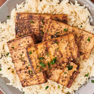 Grilled marinated tofu