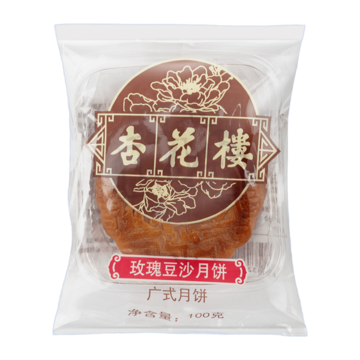 Xing Hua Lou Rose Bean Paste Moon Cake 1pc