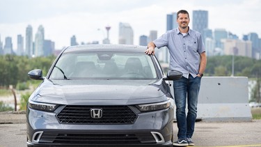 Jeff Braun with the 2023 Honda Accord Touring Hybrid.