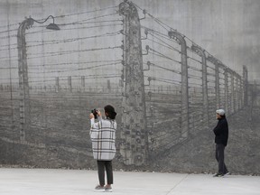 People at Canada's National Holocaust Monument.